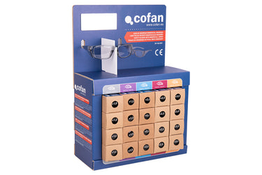 Cofan – Expositor de Gafas de Seguridad Graduadas | 20 Unidades | 5 Dioptrías Diferentes | Protección Ocular
